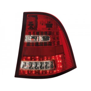 Čirá světla Mercedes Benz W163 M-tř. 98-01 - LED, červená/krystal