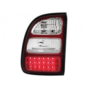 Zadní čirá světla Toyota RAV4 98-03 – LED, červená/krystal