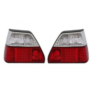 Zadní čirá světla VW Golf II 83-92 – LED, červená/krystal