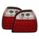 Čirá světla VW Golf III 91-98 – LED, červená/krystal