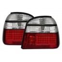 Zadní čirá světla VW Golf III 91-98 – LED, červená/krystal