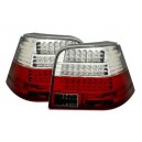 Čirá světla VW Golf IV 97-06 – LED, červená/krystal