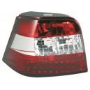 Zadní čirá světla VW Golf IV 97-06 – LED, červená/krystal
