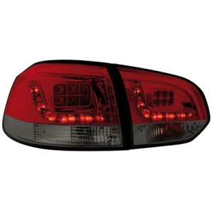 Zadní čirá světla VW Golf VI 5K 10/08- _ LED, červená/kouřová