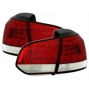 Zadní čirá světla VW Golf VI 5K 10/08- _ LED, červená/bílá