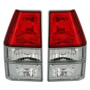 Zadní čirá světla VW Polo 86C I 81-90 – červená/krystal