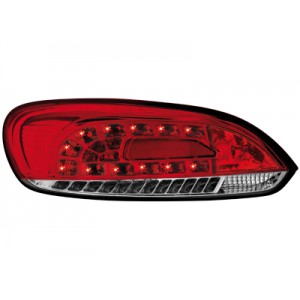 Čirá světla VW Scirocco III 08-10 - LED, červená/krystal