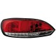 Zadní čirá světla VW Scirocco III 08-10 - LED, červená/krystal