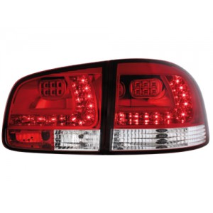 Zadní čirá světla VW Touareg 02-10 LED, červená/krystal