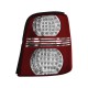 Zadní čirá světla VW Touran 03-10 - LED, červená/krystal
