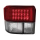 Zadní čirá světla VW T4 90-03 – LED, červená/krystal